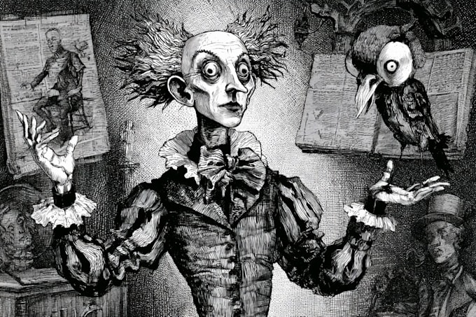 draw pen and ink illustrations for you