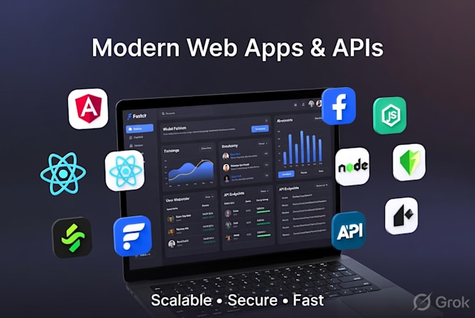 develop apps using angular, reactjs, nodejs, fastapi in 7 days
