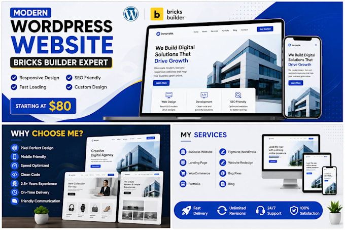 build a responsive wordpress website using bricks builder