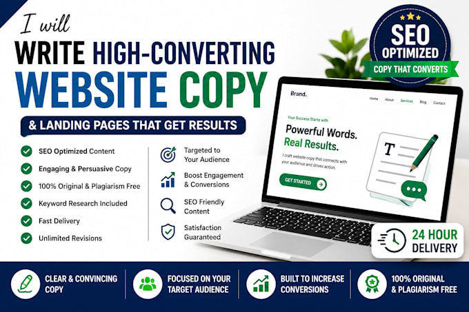 write SEO website copy and high converting landing pages