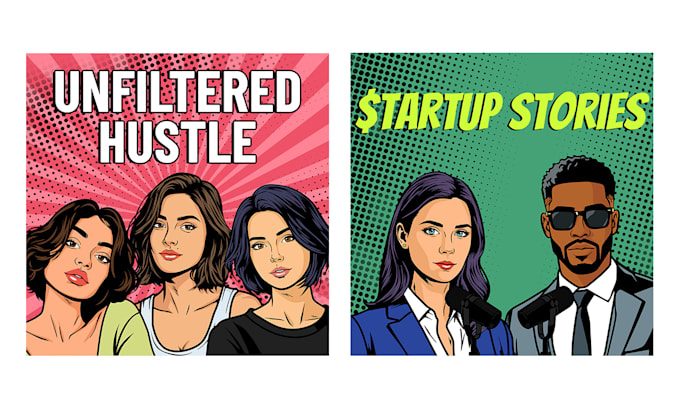 draw fun pop art podcast cover art