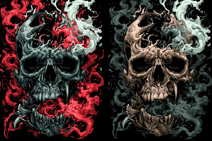 make unique tshirt design dark art japanese illustration