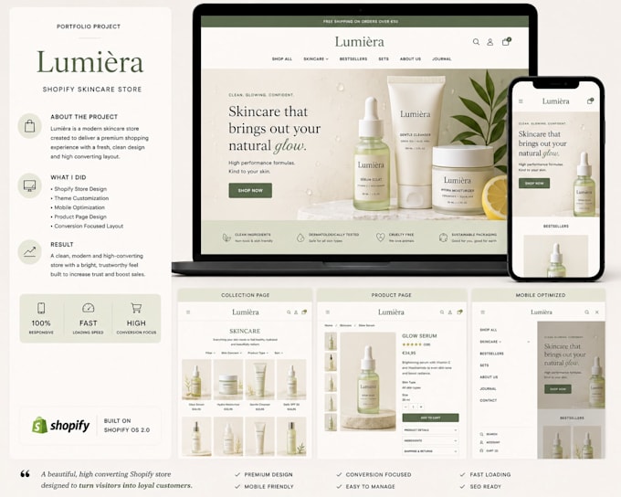 design a high converting shopify fashion store
