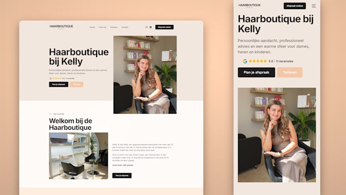 make a professional wordpress website in elementor