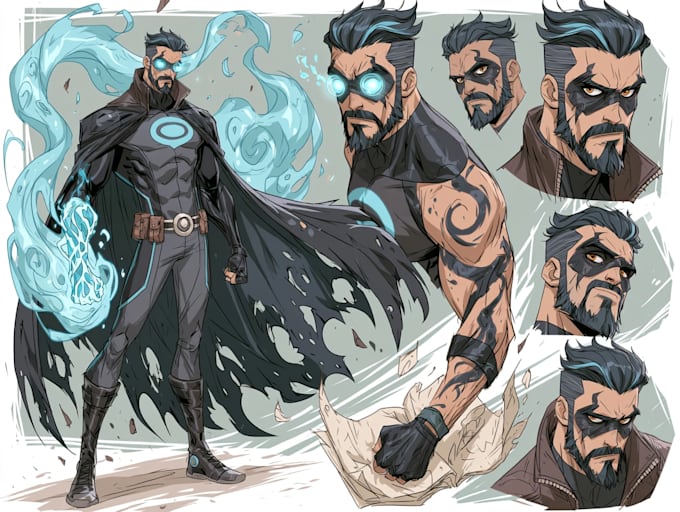 superhero character for comics