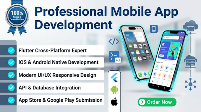do mobile app development, android app ios app creation, flutter app developer