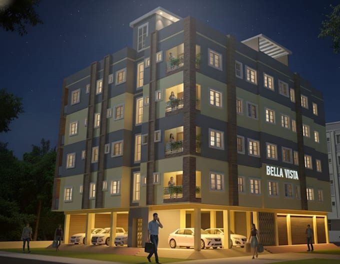 create realistic 3d exterior rendering for your house