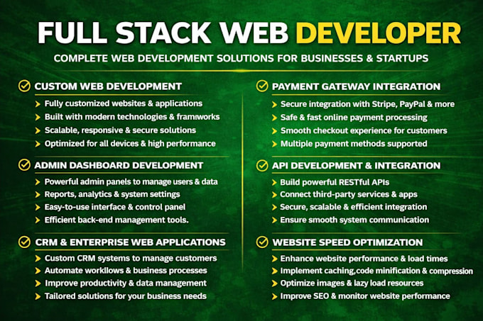 build custom full stack apps, websites, and admin dashboards