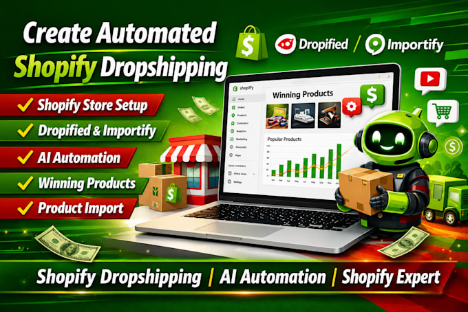 setup shopify dropshipping store with dropified importify ai automation