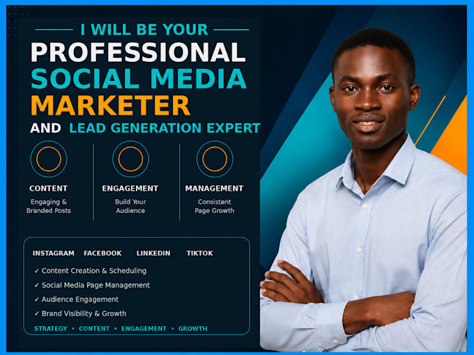 be your social media marketer for lead generation, social media content creation