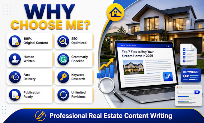 write SEO real estate articles and blog posts