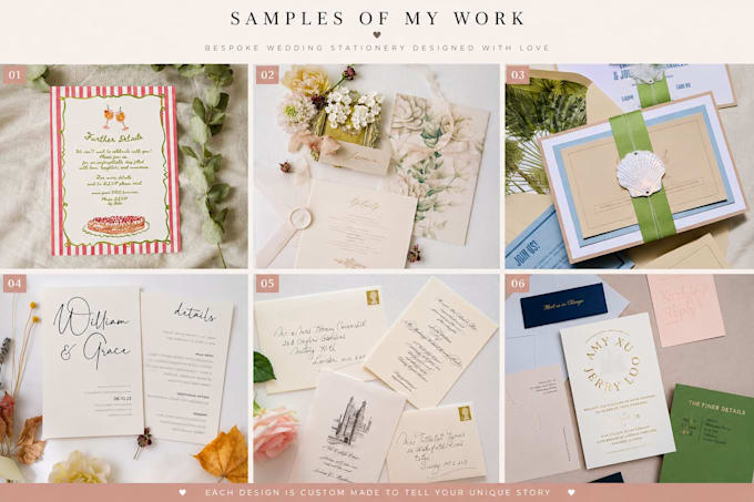 create fully custom wedding stationery