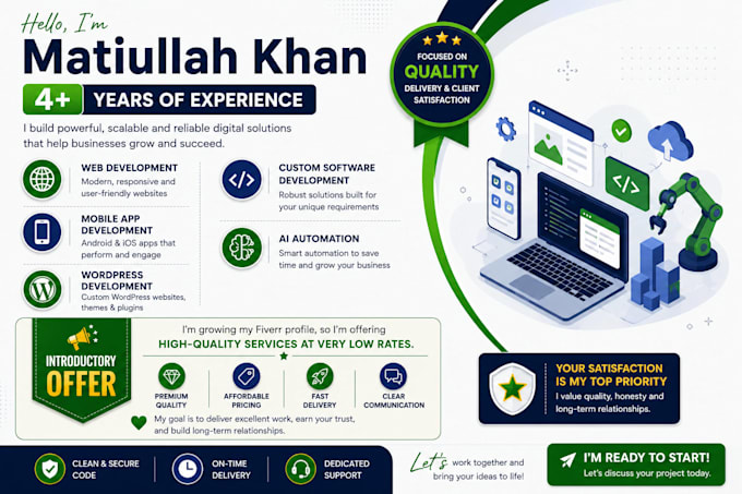 build custom web, mobile apps, ai automation and wordpress