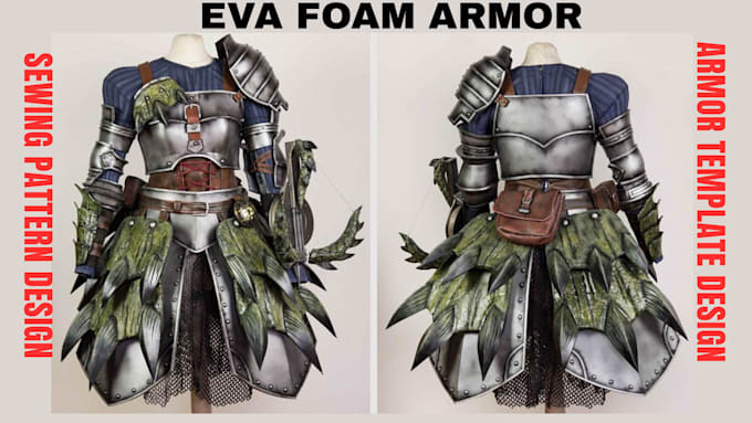 design custom eva foam cosplay armor templates