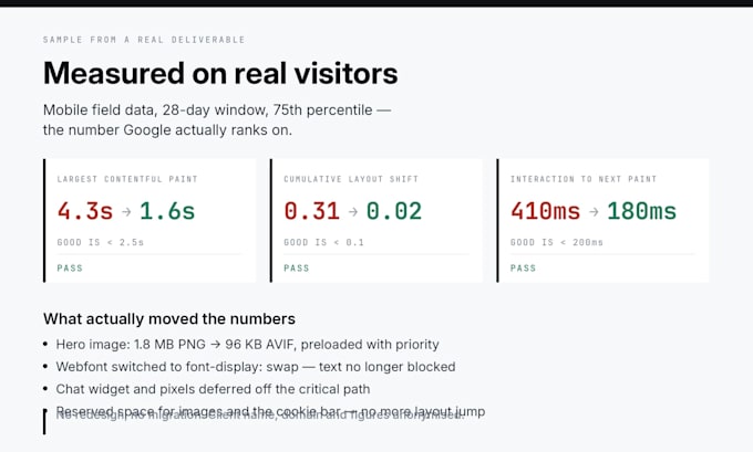 fix your core web vitals and page speed as a developer