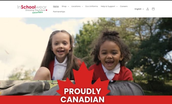 design wix school uniform store website school uniform shop website