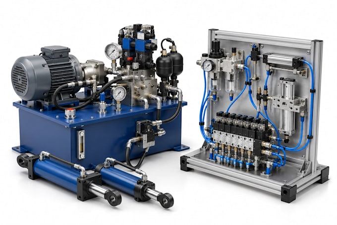design hydraulic pneumatic systems solidworks mechanical engineering cad