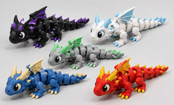 design custom flexi toy, articulated model stl for 3d printing