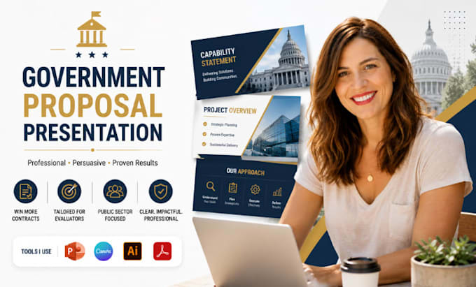 design government proposal presentation, tender PPT, public sector slides