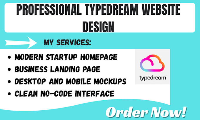 build responsive typedream website landing page for your business