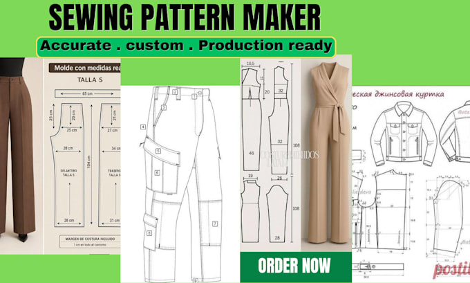 make digital sewing pattern fashion PDF garment pattern dress apparel pattern