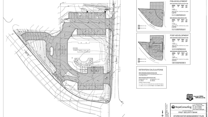 design stormwater drainage and grading plans for fl, ca, ma, nj, ny, tx, project