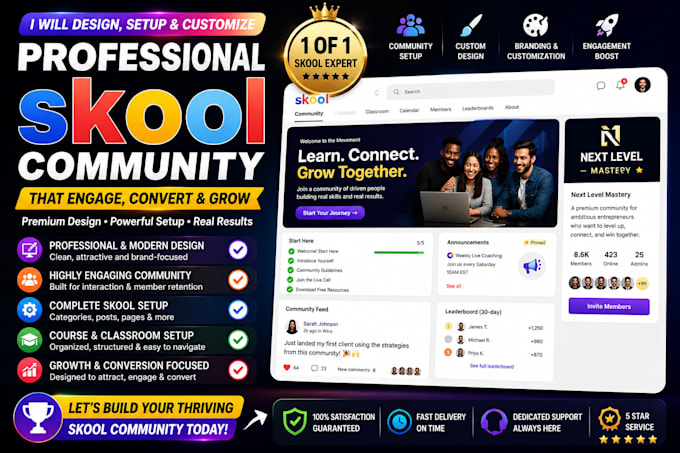 setup skool online community skool course creation skool community manager skool