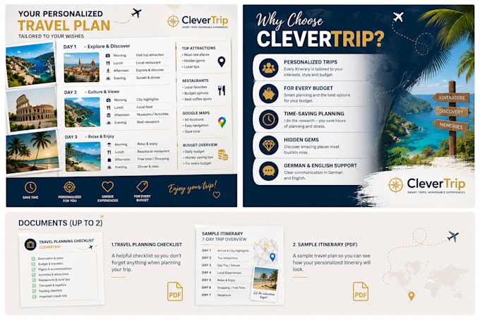 create a personalized travel itinerary and vacation plan