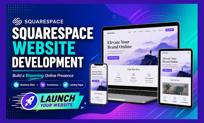 squarespace website design, square redesign squarespace website development