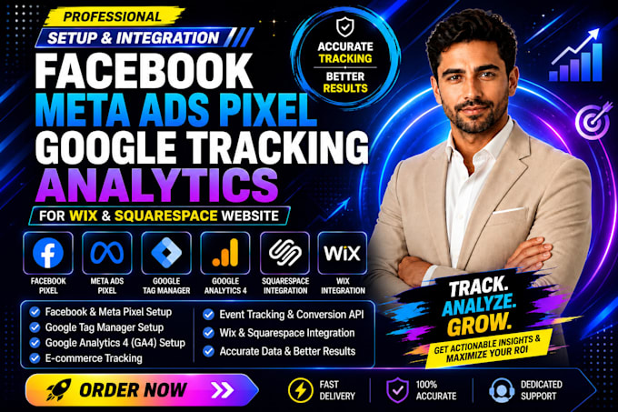 do facebook meta ads pixel google tracking analytics for wix squarespace website