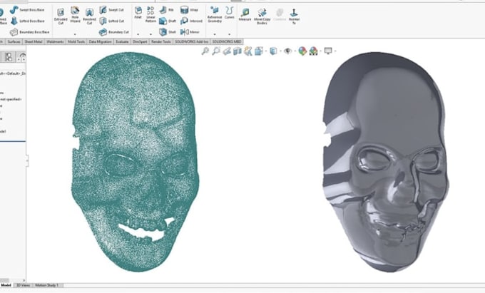 do reverse engineering, scan to cad, image to cad and stl to step conversion dfm