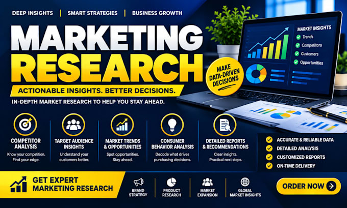 do market research, customer analysis and competitor analysis