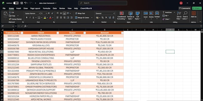 clean, format, merge, split excel data