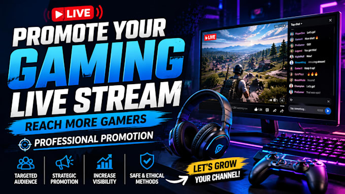 promote your gaming live stream on youtube