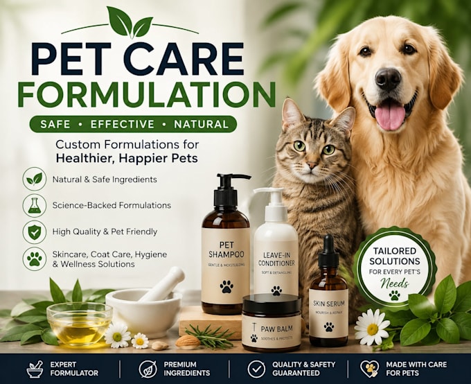 formulate pet care products formula naturally and uniquely