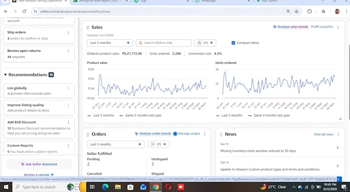 create amazon product listing and variation or fix amazon listing