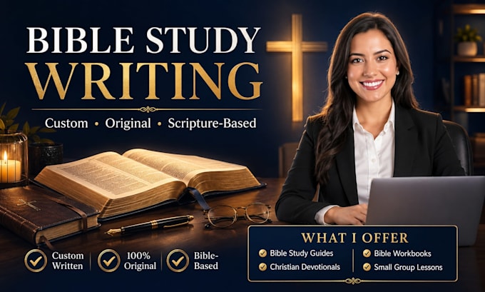 write custom christian bible study, devotional or workbook