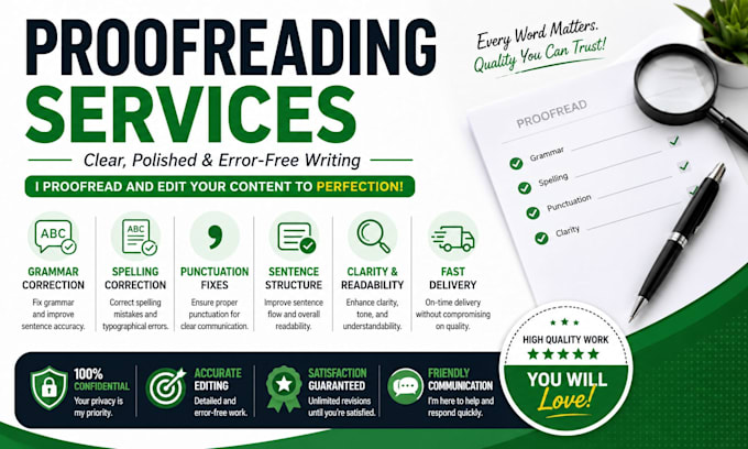 professionally proofread english document