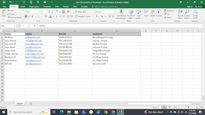 do error free manual data entry and typing and google sheets