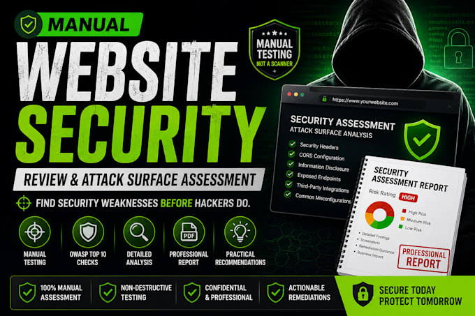 perform a manual website security assessment and attack surface review