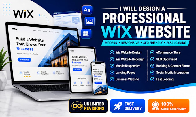 design, redesign, or customize a responsive wix website