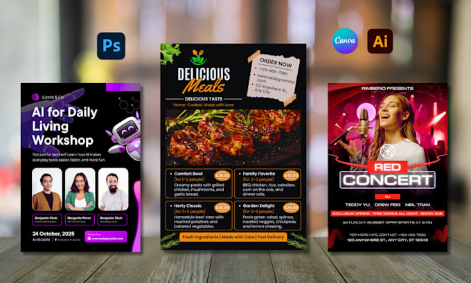 create professional custom flyer design