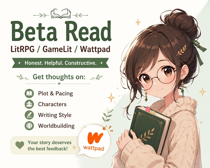 beta read your royal road fiction or litrpg novel