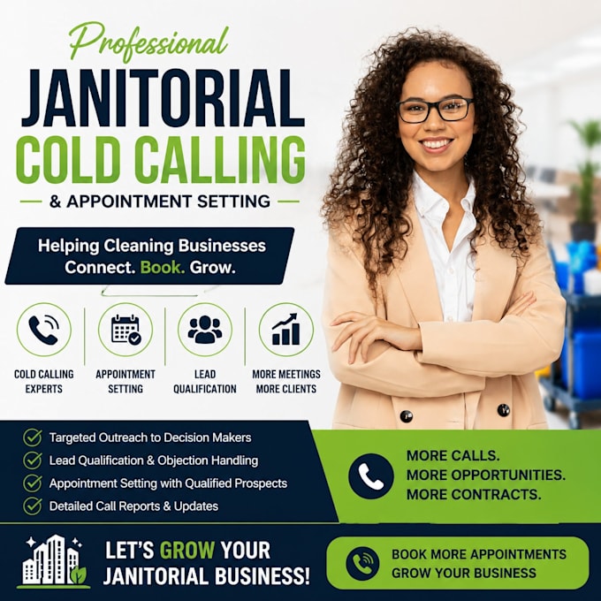 janitorial cold calling, appointment setting, cold calling, janitorial cleaning