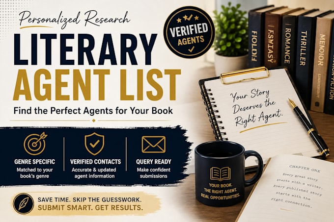 research verified literary agents for your book manuscript
