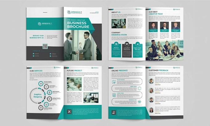 design brochure, company profile, trifold, proposal design