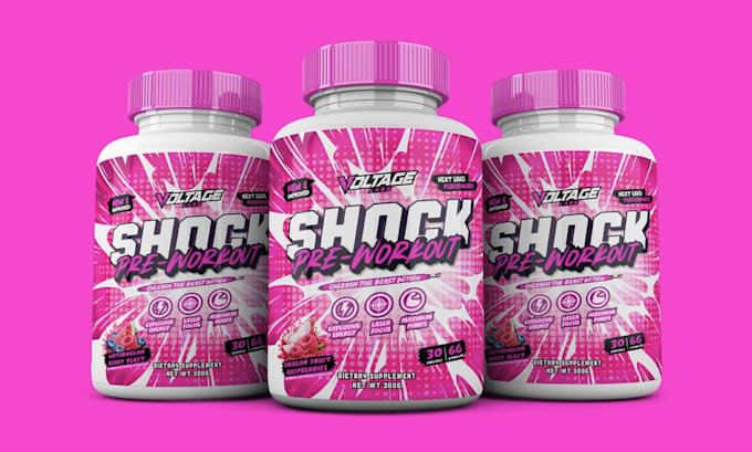 design product packaging, label, supplement, pouch, box and bottle design