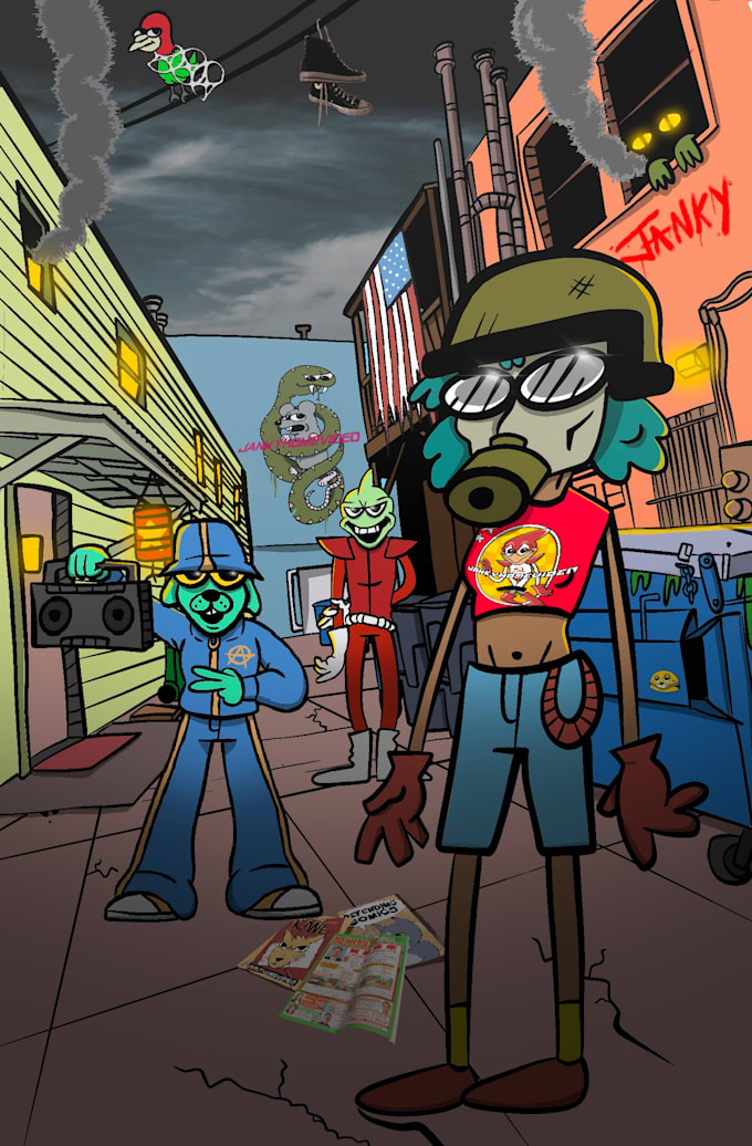 illustrate unique cartoon artwork