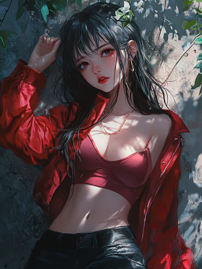 anime character an illustration and anime character