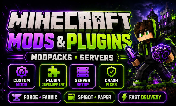 minecraft mod forge fabric neoforge server modpack plugin datapack java spigot